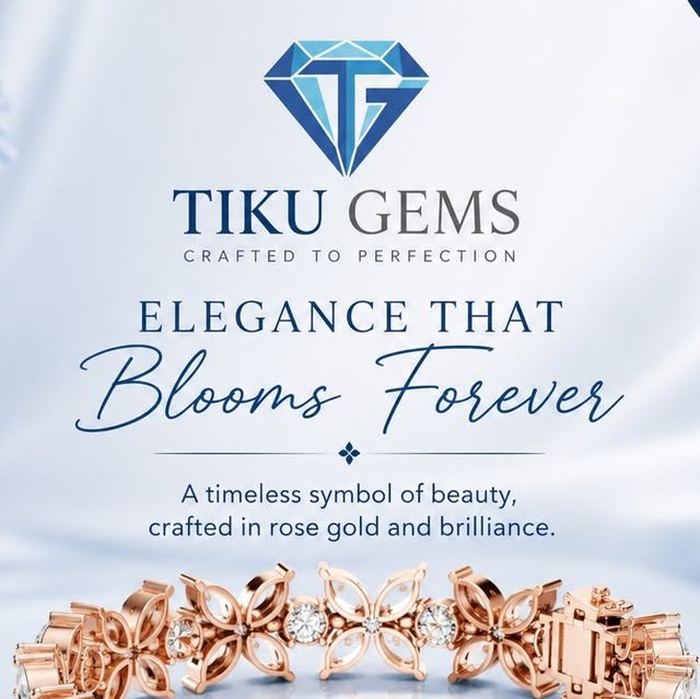 Rose gold and Marquise diamond floral bracelet